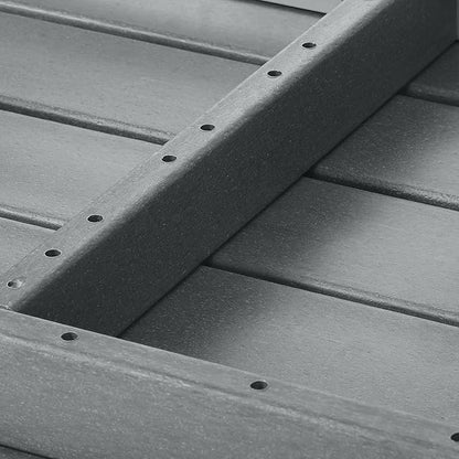 Costaelm Adirondack Outdoor Coffee Table, HDPE Drink Table Weather Resistant, Patio Porch Accent Balcony Table Outdoor End Table for Pool, Seaside, Backyard, Backyard, Gray