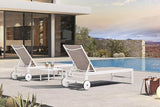 PURPLE LEAF Outdoor Chaise Lounge Set Elderly-Friendly Straight Legs Adjustable Sunbathing Recliner with Side Table for - Photo 2