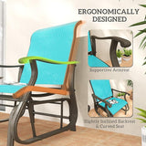 Outsunny Outdoor Glider Chair, Gliders for Outside Patio with Steel Frame and Mesh Fabric for Backyard, Garden - Photo 7