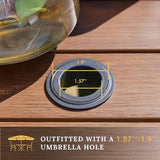 VICLLAX 28" Round Outdoor Bar Table, Counter Height Patio Table with Adjustable Umbrella Hole for Balcony - Photo 6