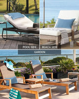 T&H XHome Outdoor Pillow for Chaise Lounge Chair - Photo 6