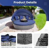 HAPPYGRILL Rattan Daybed with Canopy - Photo 4