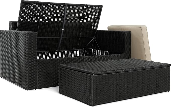 Serta Laguna Brown Resin Wicker Outdoor Patio Furniture Collection, Easy Assembly, Porch or Pool - Photo 8