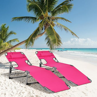 Tangkula Tanning Chair with Face Hole, Patio Folding Adjustable Reclining Beach Sunbathing Lounge Chair with Side Pocket, Portable Face Down Chaise Lounge for Outdoor Backyard Poolside (1)