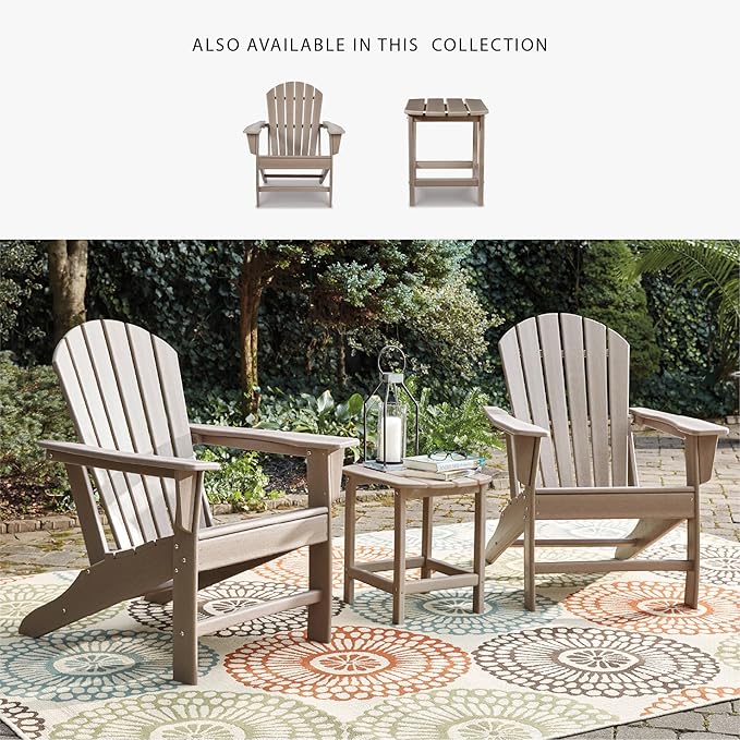 Signature Design by Ashley Sundown Treasure Outdoor Patio HDPE Weather Resistant End Table, Brown - Photo 6