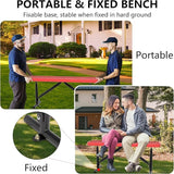 4FT Metal Park Bench for Outside, All-Weather Thermoplastic Coating Outdoor Bench with Anchor - Photo 6