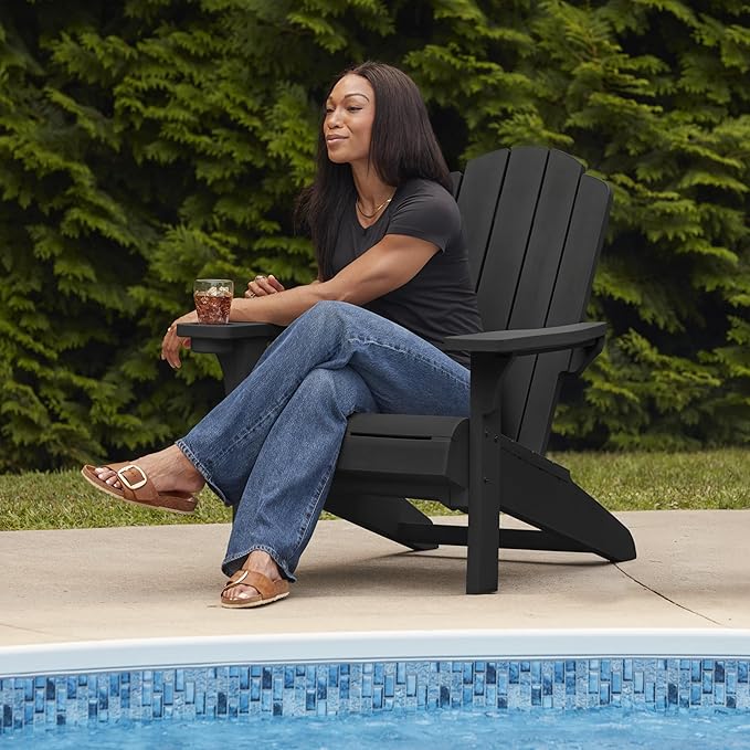 Keter Kiawah Adirondack Chair - Black