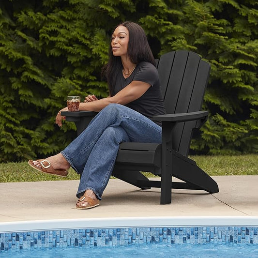 Keter Kiawah Adirondack Chair - Black