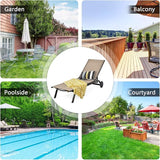 Giantex Lounge Chairs for Outside Patio Chaise Lounges Aluminum Recliner W/Adjustable 6 Backrest Positions and Wheels - Photo 9