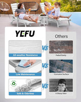 YEFU Chaise Lounge Chairs Set of 4 Outdoor, Pool Lounge Chair with Adjustable Backrest - Photo 5