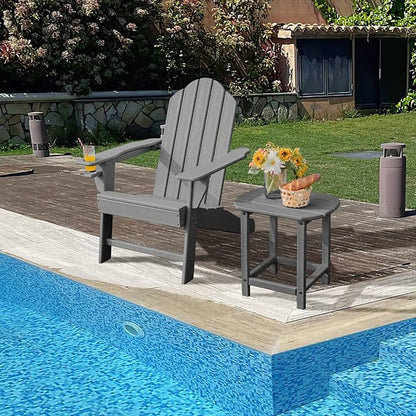 Giantex Set of 2 Adirondack Chair Outdoor Fire Pit Chairs, HDPE Weather Resistant Patio Chair for Campfire,Deck, Garden, Yard, Lawn Furniture Porch and Lawn Seating Composite Chairs