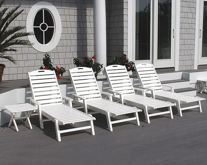POLYWOOD NCC2280MA-P Nautical Arms Chaise, Mahogany