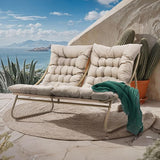 Patio Loveseat, Outdoor Double Chair, Oversized Padded Comfy Outdoor Loveseat, 2 Seater Couch with Cushion - Photo 6
