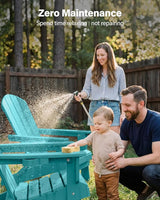 YEFU Adirondack Chair, Oversized Plastic Adirondack Chair Folding Outdoor Chairs with Cup Holder - Photo 7