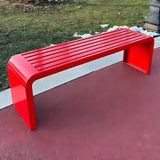 Metal Garden Bench, 100/120/150/180 Cm Outdoor Benches Weatherproof 2-5 Person - Photo 1