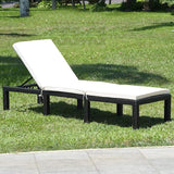 Tangkula Patio Wicker Lounge Chair, Outdoor Rattan Adjustable Reclining Backrest Lounger Chairs - Photo 4