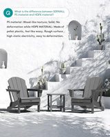 SERWALL Adirondack Chair Set of 8 for Patio Garden Outdoors Fire Pit- (Folding Gray) - Photo 6