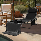 BlueWish Tanning Chair with Face Hole, Layout Chair for Tanning with 5-Position Reclining Backrest, Removable Pillow - Photo 1