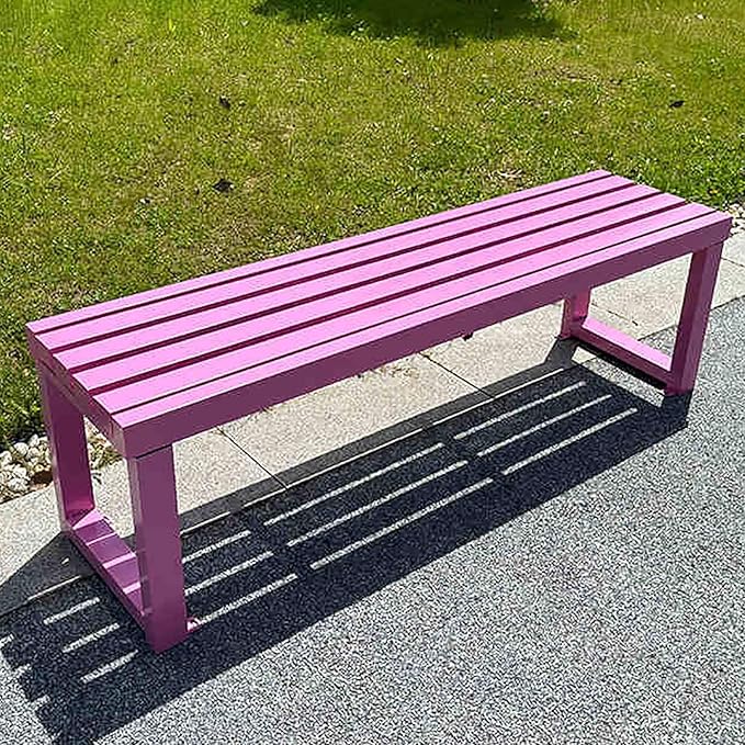 Outdoor Metal Garden Bench - Weatherproof Park Bench for Lawn, Patio, and Yard - Supports up to 800 Pounds, 47 Inch Length