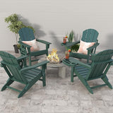 FOOWIN Folding Adirondack Chair Set of 2, HDPE Adirondack Chairs with Cup Holder - Photo 7