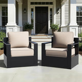 Outdoor Aluminum Furniture, Patio Chairs with 6" Thick Removable Cushions, All-Weather Metal Frame - Photo 2