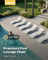Pre-Assembled Folding in-Pool Lounge Chair, HDPE Outdoor Chaise Lounge with Cup Holder, Pool Lounge Chair for Poolside - Photo 9