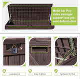 Greesum 120 Gallon Deck Box, Resin Outdoor Storage Container for Patio Furniture, Garden Tools, Pool Accessories - Photo 5