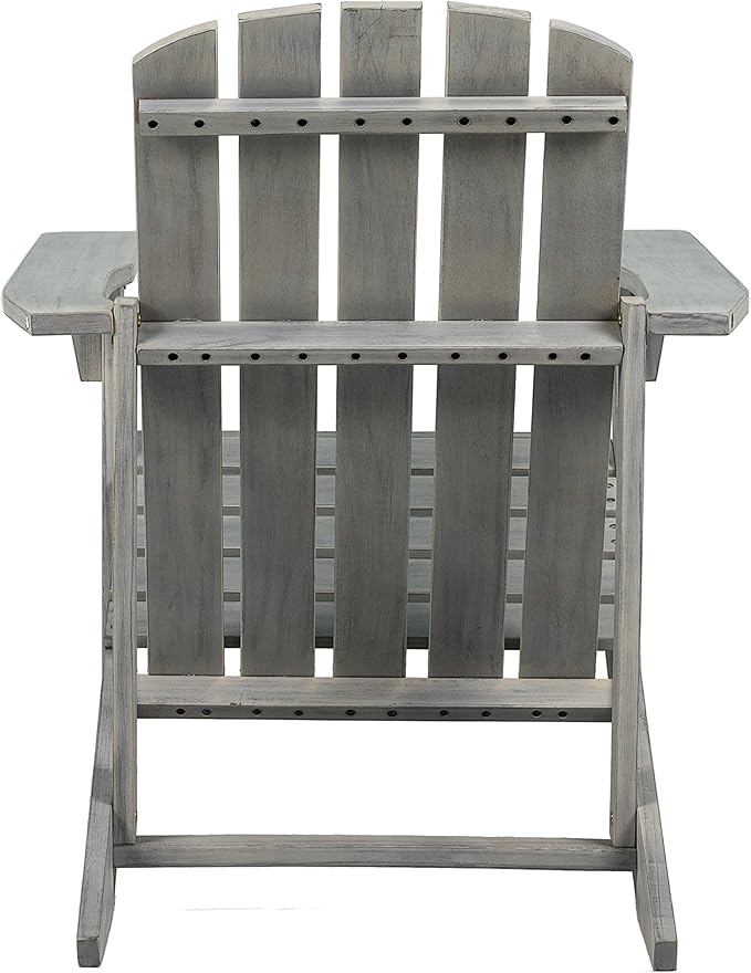 JONATHAN Y PAT1002B Westport Outdoor Patio Traditional Acacia Wood Adirondack Chair for Garden, Lawn, Backyard, Pool, Deck, Beach, Firepit, Gary