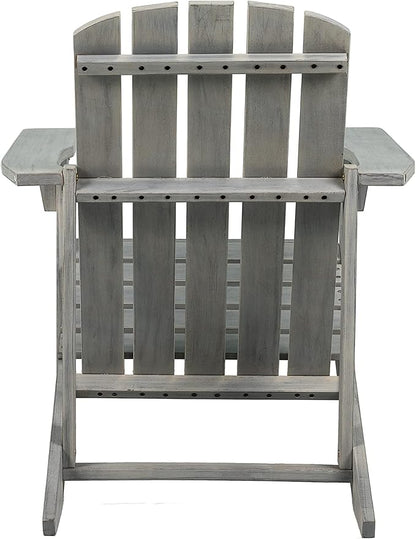 JONATHAN Y PAT1002B Westport Outdoor Patio Traditional Acacia Wood Adirondack Chair for Garden, Lawn, Backyard, Pool, Deck, Beach, Firepit, Gary