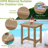 Y&M Outdoor Side Table, HIPS Adirondack Small Single Table, Waterproof Square Outside Table - Photo 4