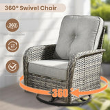HOOOWOOO Patio Furniture Set, 7 Pieces Outdoor Conversation Set - Photo 2