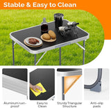 VINGLI 2.3FT Small Camping Table，Portable Camping Table with Carrying Handle - Photo 3