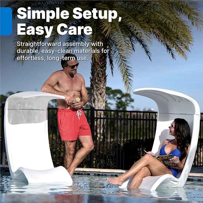 Step2 Mondello Chair with Shade, Outdoor/Indoor Waterproof Patio Furniture, Pool Lounger - Photo 6