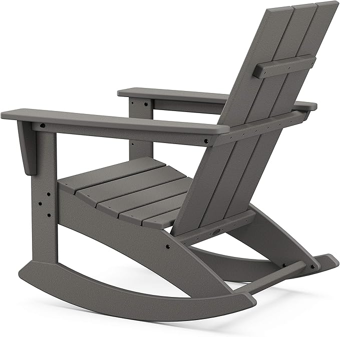 POLYWOOD® Modern Adirondack Rocking Chair, Tangerine