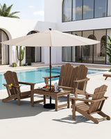 SERWALL 5 Pieces HDPE Patio Adirondack Chair Set - Photo 3