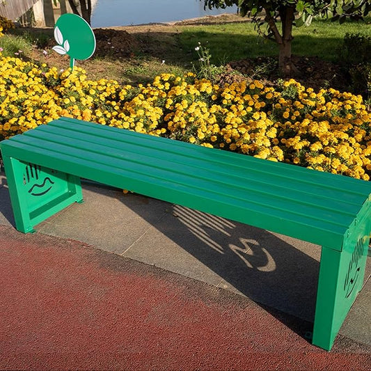Outdoor Metal Garden Bench, 1102 Lb Capacity, Durable Patio Seating for Lawns, Yards, Porches & Parks, 47in Green Bench for Outdoor Spaces