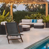 TeakCraft Teak Rattan Lounge Chair – Foldable - Photo 7
