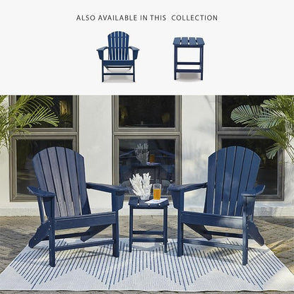 Signature Design by Ashley Outdoor Sundown Treasure HDPE End Table, Blue