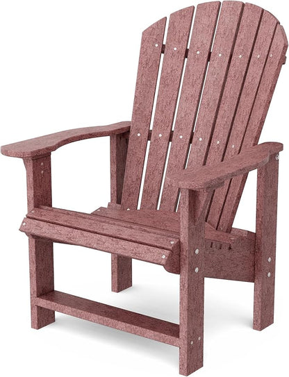Wildridge Heritage Upright Adirondack Chair, Cherrywood - Outdoor All-Weather Poly Furniture for Patio, Deck, Yard