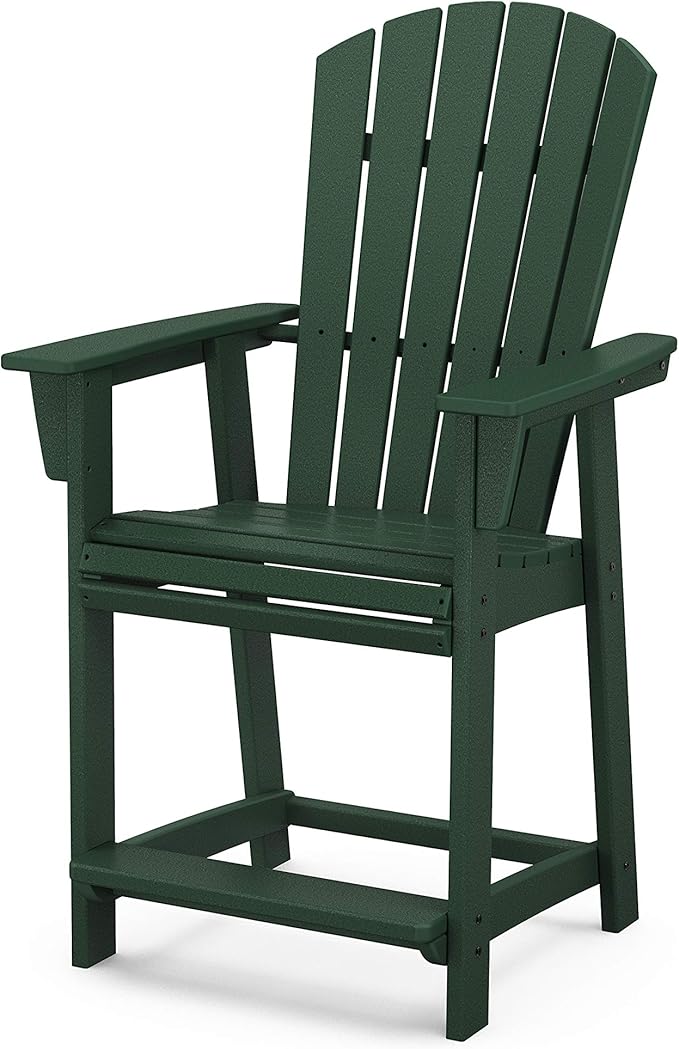 POLYWOOD® Nautical Counter Chair, Green