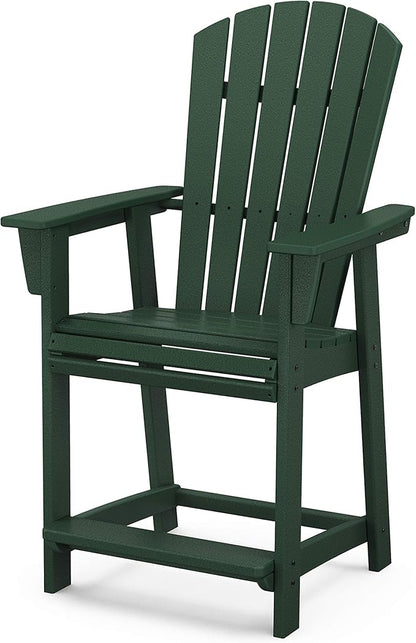 POLYWOOD® Nautical Counter Chair, Green