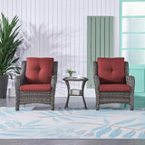 Rilyson Patio Furniture Chairs Outdoor Chair - 2 Piece Wicker Rattan Chairs Set with High Back and Deep Seating for - Photo 2