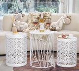 Y&M Set of 3 Heavy-Duty Round End Table, Side Table, Coffee Table for Indoor Multifunctional Use - Photo 2