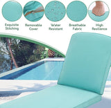 Chaise Lounge Chair Outdoor- Set of 2 Patio Pool Chairs Tanning Lounges for Outside Beach Lounger Reclining Cast - Photo 6
