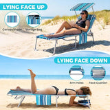 #WEJOY 3 in 1 Tanning Chair with Face Hole & Canopy - Photo 4