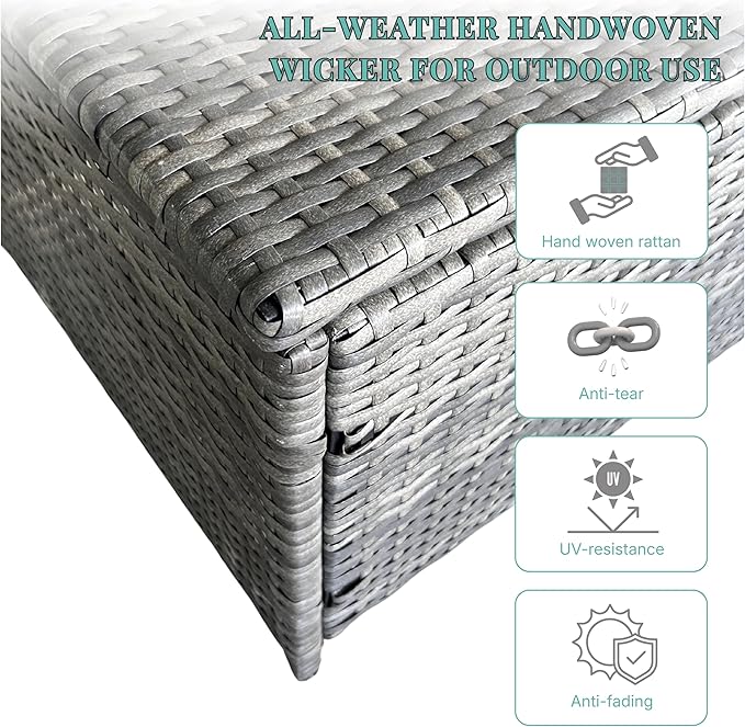 GIANGSUNNY 3 Patio Furniture Set with Storage - Photo 6