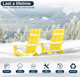 MXIMU Adirondack Chair Set of 2: Modern Adirondack Chairs Fire Pit Chairs Plastic Outdoor Chairs for Lawn Backyard Deck - Photo 5