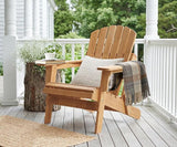 Oversized Wooden Folding Adirondack Chair with Pre-Assembled Backrest and Seat Board - Photo 2