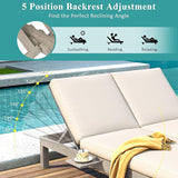 Merax Double Chaise Lounge Outdoor with 5-Position Adjustable Backrest - Photo 6