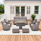 Luxury Patio Furniture Set with 42.5" Fire Pit Table - Photo 1